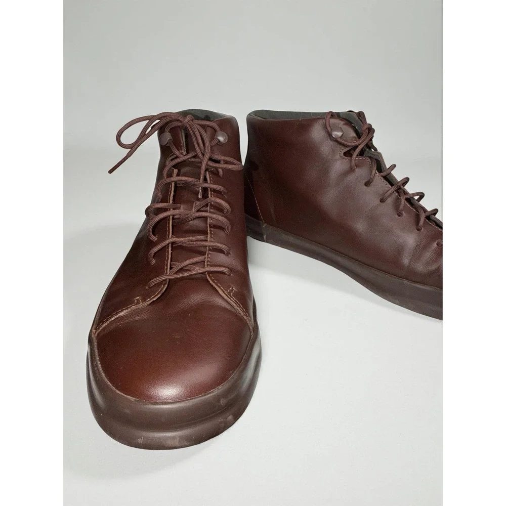 Camper Chasis Leather Ankle Boots - Men's Size EU 46 / US 13 - All Brown EUC